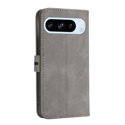 For Google Pixel 9 Pro Embossed Happy Cat Pattern Flip Leather Phone Case(Grey) - Google Cases by PMC Jewellery | Online Shopping South Africa | PMC Jewellery | Buy Now Pay Later Mobicred