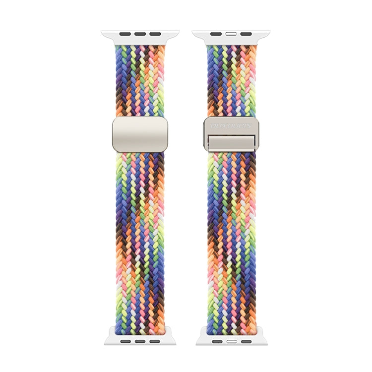 For Apple Watch SE 2023 40mm DUX DUCIS Mixture Pro Series Magnetic Buckle Nylon Braid Watch Band(New Rainbow) - Watch Bands by DUX DUCIS | Online Shopping South Africa | PMC Jewellery | Buy Now Pay Later Mobicred