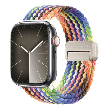 For Apple Watch Series 9 41mm DUX DUCIS Mixture Pro Series Magnetic Buckle Nylon Braid Watch Band(New Rainbow) - Watch Bands by DUX DUCIS | Online Shopping South Africa | PMC Jewellery | Buy Now Pay Later Mobicred