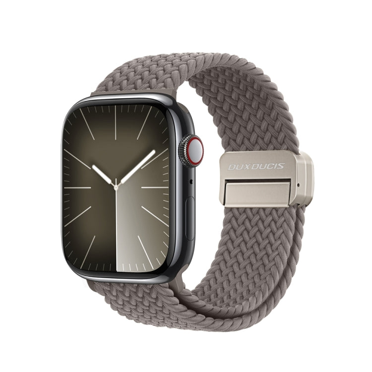 For Apple Watch Series 8 41mm DUX DUCIS Mixture Pro Series Magnetic Buckle Nylon Braid Watch Band(Clay) - Watch Bands by DUX DUCIS | Online Shopping South Africa | PMC Jewellery | Buy Now Pay Later Mobicred