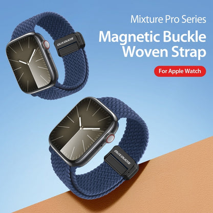 For Apple Watch Series 8 41mm DUX DUCIS Mixture Pro Series Magnetic Buckle Nylon Braid Watch Band(Storm Blue) - Watch Bands by DUX DUCIS | Online Shopping South Africa | PMC Jewellery | Buy Now Pay Later Mobicred