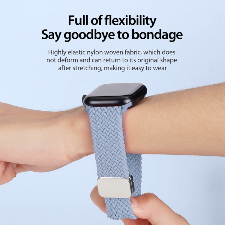 For Apple Watch Series 8 41mm DUX DUCIS Mixture Pro Series Magnetic Buckle Nylon Braid Watch Band(Light Blue) - Watch Bands by DUX DUCIS | Online Shopping South Africa | PMC Jewellery | Buy Now Pay Later Mobicred