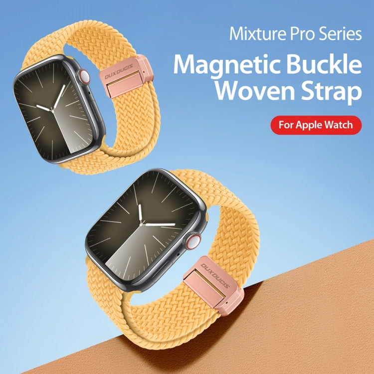 For Apple Watch Series 8 45mm DUX DUCIS Mixture Pro Series Magnetic Buckle Nylon Braid Watch Band(Sunny Color) - Watch Bands by DUX DUCIS | Online Shopping South Africa | PMC Jewellery | Buy Now Pay Later Mobicred