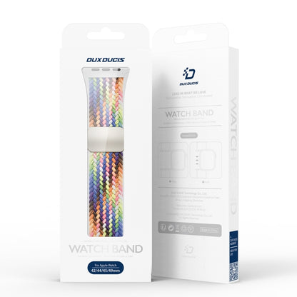 For Apple Watch SE 2022 40mm DUX DUCIS Mixture Pro Series Magnetic Buckle Nylon Braid Watch Band(New Rainbow) - Watch Bands by DUX DUCIS | Online Shopping South Africa | PMC Jewellery | Buy Now Pay Later Mobicred