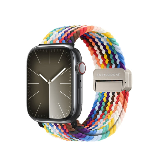 For Apple Watch SE 2022 44mm DUX DUCIS Mixture Pro Series Magnetic Buckle Nylon Braid Watch Band(Rainbow) - Watch Bands by DUX DUCIS | Online Shopping South Africa | PMC Jewellery | Buy Now Pay Later Mobicred