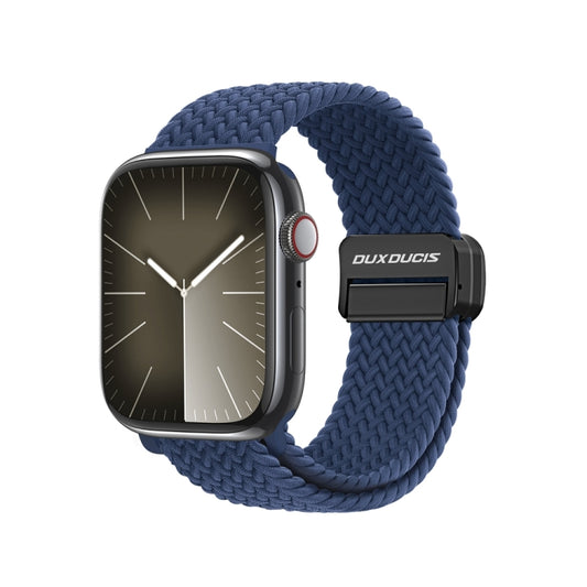 For Apple Watch SE 2022 44mm DUX DUCIS Mixture Pro Series Magnetic Buckle Nylon Braid Watch Band(Storm Blue) - Watch Bands by DUX DUCIS | Online Shopping South Africa | PMC Jewellery | Buy Now Pay Later Mobicred