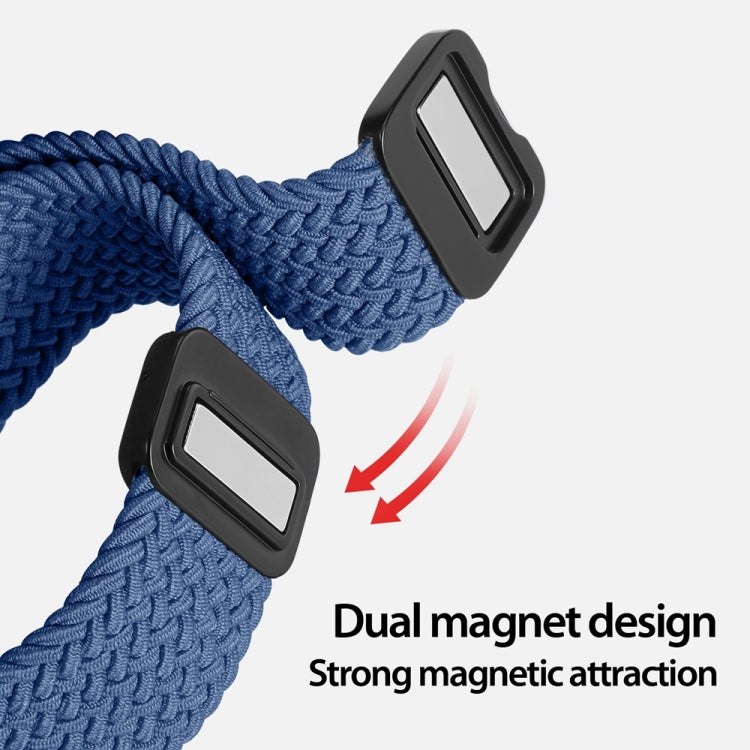 For Apple Watch Series 7 41mm DUX DUCIS Mixture Pro Series Magnetic Buckle Nylon Braid Watch Band(Storm Blue) - Watch Bands by DUX DUCIS | Online Shopping South Africa | PMC Jewellery | Buy Now Pay Later Mobicred