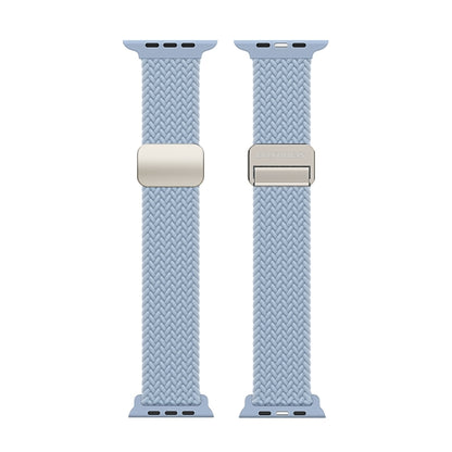 For Apple Watch Series 7 41mm DUX DUCIS Mixture Pro Series Magnetic Buckle Nylon Braid Watch Band(Light Blue) - Watch Bands by DUX DUCIS | Online Shopping South Africa | PMC Jewellery | Buy Now Pay Later Mobicred