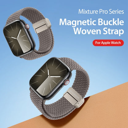 For Apple Watch SE 44mm DUX DUCIS Mixture Pro Series Magnetic Buckle Nylon Braid Watch Band(Clay) - Watch Bands by DUX DUCIS | Online Shopping South Africa | PMC Jewellery | Buy Now Pay Later Mobicred