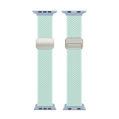 For Apple Watch SE 44mm DUX DUCIS Mixture Pro Series Magnetic Buckle Nylon Braid Watch Band(Light Mint) - Watch Bands by DUX DUCIS | Online Shopping South Africa | PMC Jewellery | Buy Now Pay Later Mobicred