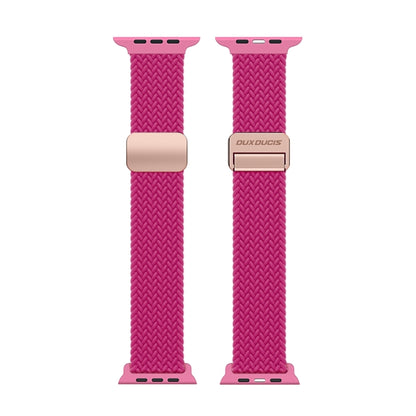 For Apple Watch Series 6 40mm DUX DUCIS Mixture Pro Series Magnetic Buckle Nylon Braid Watch Band(Raspberry Color) - Watch Bands by DUX DUCIS | Online Shopping South Africa | PMC Jewellery | Buy Now Pay Later Mobicred