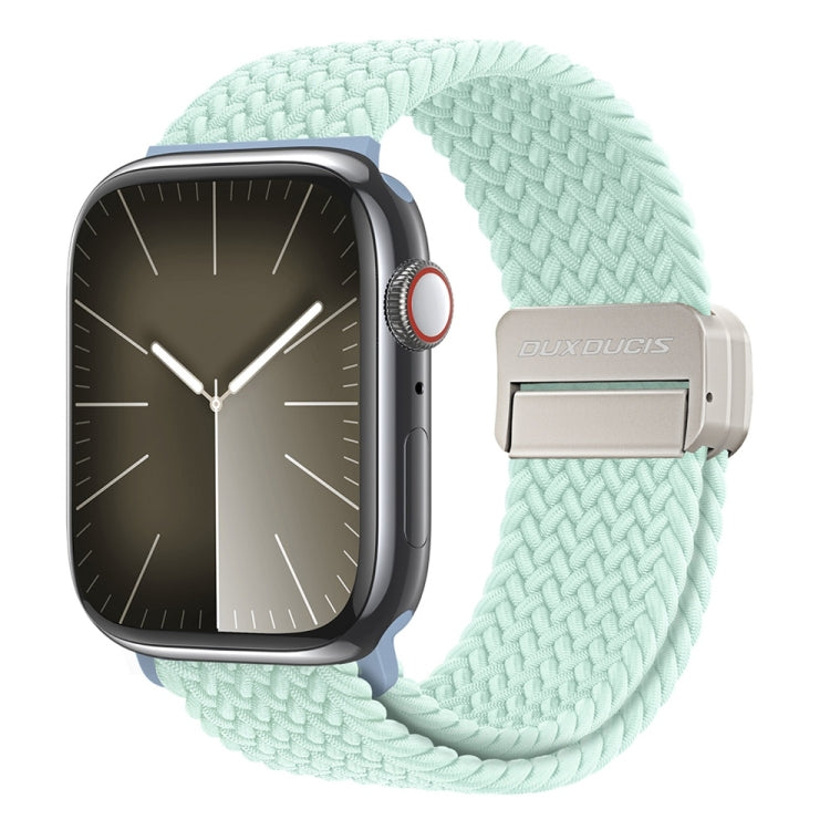 For Apple Watch Series 6 40mm DUX DUCIS Mixture Pro Series Magnetic Buckle Nylon Braid Watch Band(Light Mint) - Watch Bands by DUX DUCIS | Online Shopping South Africa | PMC Jewellery | Buy Now Pay Later Mobicred