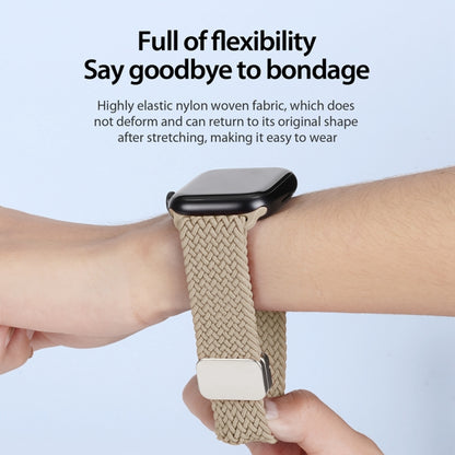 For Apple Watch Series 6 44mm DUX DUCIS Mixture Pro Series Magnetic Buckle Nylon Braid Watch Band(Beige) - Watch Bands by DUX DUCIS | Online Shopping South Africa | PMC Jewellery | Buy Now Pay Later Mobicred