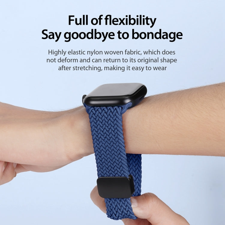 For Apple Watch Series 5 44mm DUX DUCIS Mixture Pro Series Magnetic Buckle Nylon Braid Watch Band(Storm Blue) - Watch Bands by DUX DUCIS | Online Shopping South Africa | PMC Jewellery | Buy Now Pay Later Mobicred