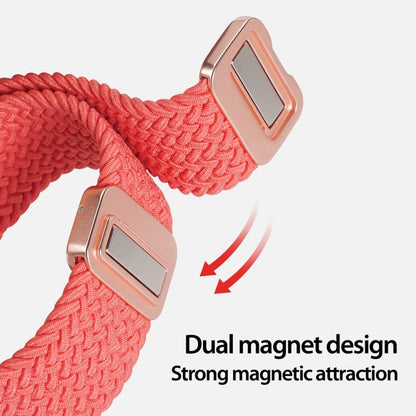 For Apple Watch Series 5 40mm DUX DUCIS Mixture Pro Series Magnetic Buckle Nylon Braid Watch Band(Guava) - Watch Bands by DUX DUCIS | Online Shopping South Africa | PMC Jewellery | Buy Now Pay Later Mobicred