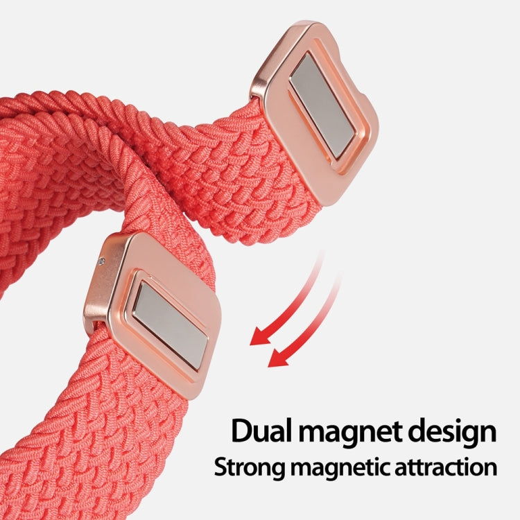 For Apple Watch Series 4 40mm DUX DUCIS Mixture Pro Series Magnetic Buckle Nylon Braid Watch Band(Guava) - Watch Bands by DUX DUCIS | Online Shopping South Africa | PMC Jewellery | Buy Now Pay Later Mobicred