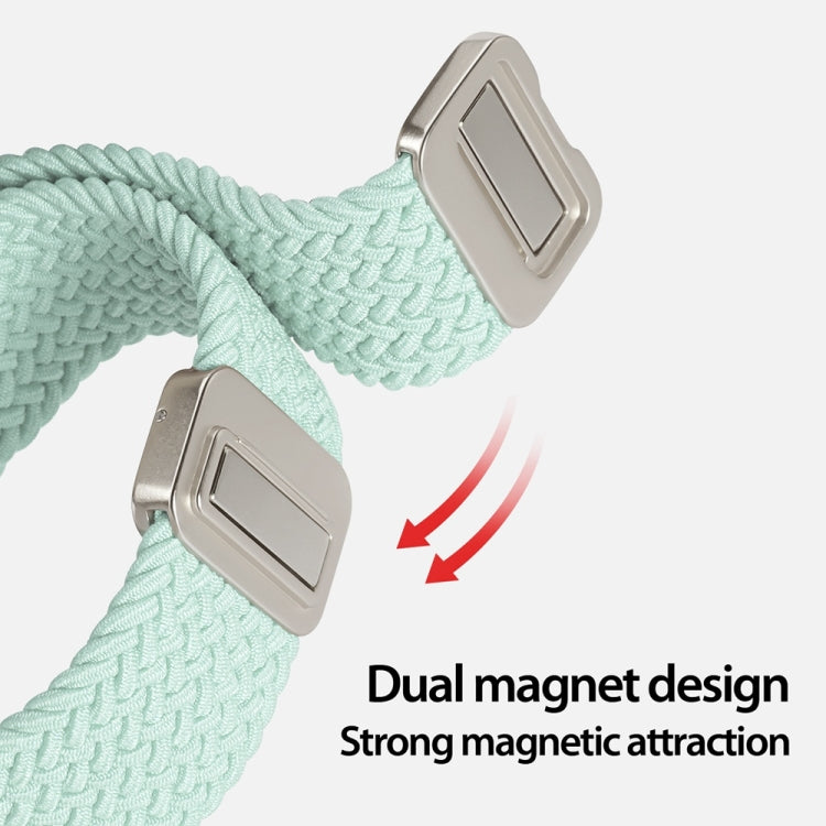 For Apple Watch Series 4 40mm DUX DUCIS Mixture Pro Series Magnetic Buckle Nylon Braid Watch Band(Light Mint) - Watch Bands by DUX DUCIS | Online Shopping South Africa | PMC Jewellery | Buy Now Pay Later Mobicred