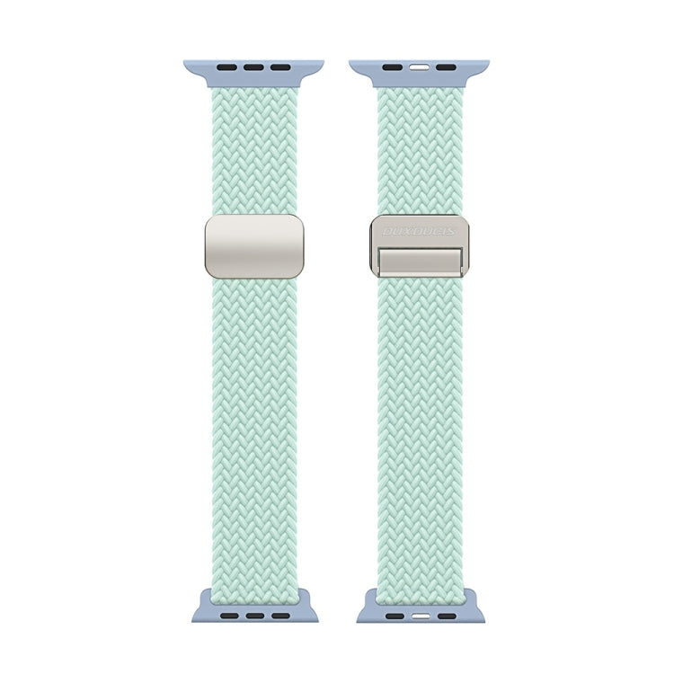 For Apple Watch Series 3 42mm DUX DUCIS Mixture Pro Series Magnetic Buckle Nylon Braid Watch Band(Light Mint) - Watch Bands by DUX DUCIS | Online Shopping South Africa | PMC Jewellery | Buy Now Pay Later Mobicred