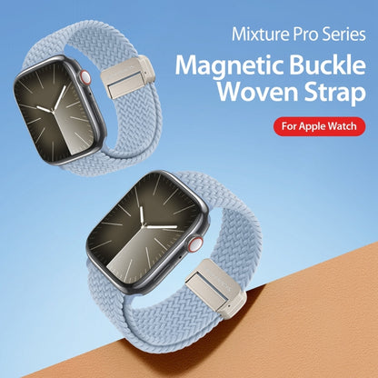 For Apple Watch Series 2 38mm DUX DUCIS Mixture Pro Series Magnetic Buckle Nylon Braid Watch Band(Light Blue) - Watch Bands by DUX DUCIS | Online Shopping South Africa | PMC Jewellery | Buy Now Pay Later Mobicred