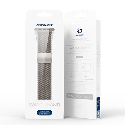 For Apple Watch Series 10 46mm DUX DUCIS Mixture Pro Series Magnetic Buckle Nylon Braid Watch Band(Clay) - Watch Bands by DUX DUCIS | Online Shopping South Africa | PMC Jewellery | Buy Now Pay Later Mobicred