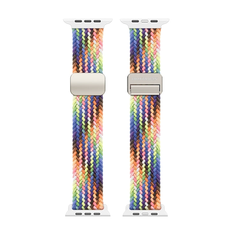 For Apple Watch Series 10 42mm DUX DUCIS Mixture Pro Series Magnetic Buckle Nylon Braid Watch Band(New Rainbow) - Watch Bands by DUX DUCIS | Online Shopping South Africa | PMC Jewellery | Buy Now Pay Later Mobicred