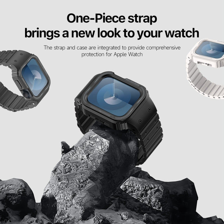 For Apple Watch Series 3 42mm DUX DUCIS OA Series Integrated Magnetic Watch Band(Black) - Watch Bands by DUX DUCIS | Online Shopping South Africa | PMC Jewellery | Buy Now Pay Later Mobicred