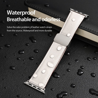 For Apple Watch Series 4 40mm DUX DUCIS YA Series Magnetic Buckle Genuine Leather Watch Band(White) - Watch Bands by DUX DUCIS | Online Shopping South Africa | PMC Jewellery | Buy Now Pay Later Mobicred