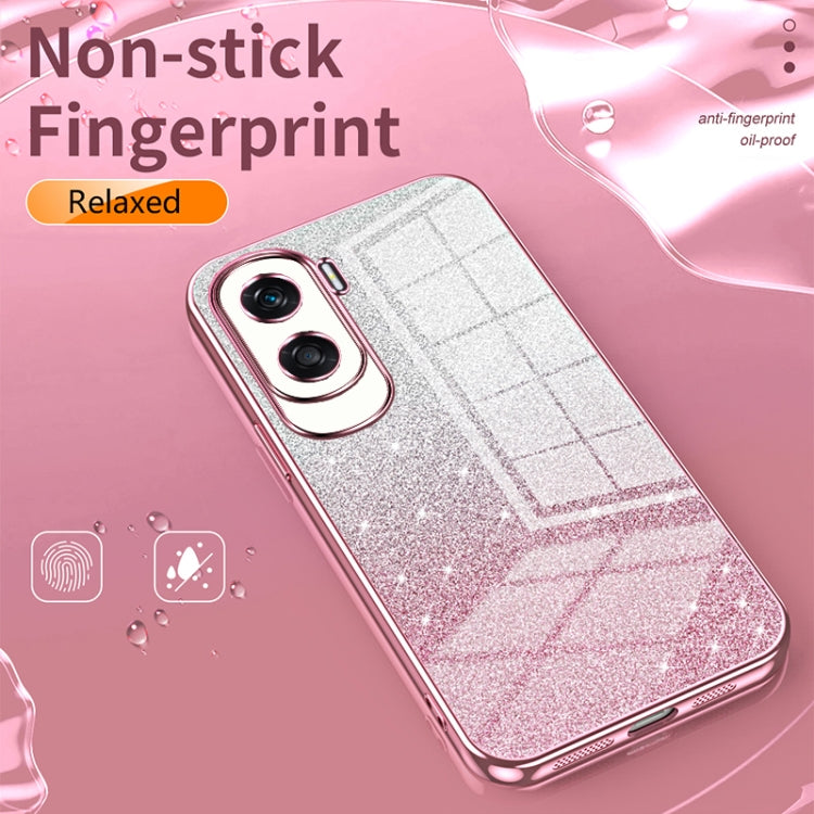 For Honor Magic6 Pro Gradient Glitter Powder Electroplated Phone Case(Pink) - Honor Cases by PMC Jewellery | Online Shopping South Africa | PMC Jewellery | Buy Now Pay Later Mobicred