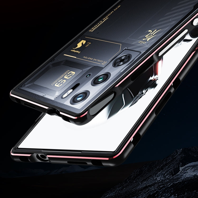 For ZTE nubia Red Magic 10 Pro / 10 Pro+ Aurora Series Metal Frame Phone Case(Black Red) - ZTE Cases by PMC TechLife | Online Shopping South Africa | PMC TechLife | Buy Now Pay Later Mobicred