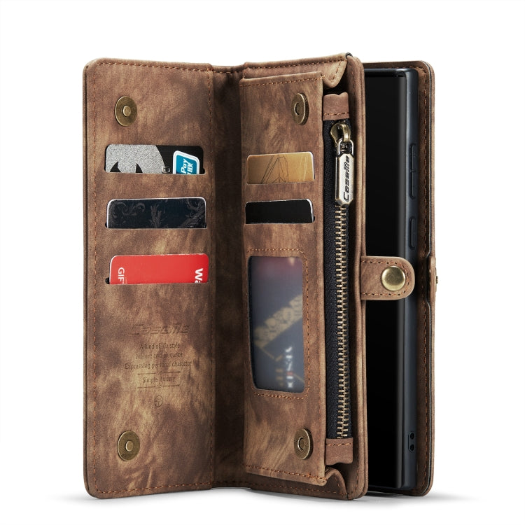 For Samsung Galaxy Note20 Ultra CaseMe-008 Detachable Multifunctional Horizontal Flip Leather Case with Card Slot & Holder & Zipper Wallet & Photo Frame(Brown) - Galaxy Note20 Ultra Cases by CaseMe | Online Shopping South Africa | PMC Jewellery | Buy Now Pay Later Mobicred