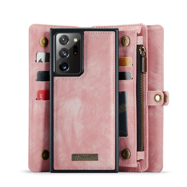 For Samsung Galaxy Note20 Ultra CaseMe-008 Detachable Multifunctional Horizontal Flip Leather Case with Card Slot & Holder & Zipper Wallet & Photo Frame (Pink) - Galaxy Note20 Ultra Cases by CaseMe | Online Shopping South Africa | PMC Jewellery | Buy Now Pay Later Mobicred