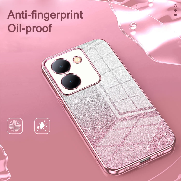 For vivo iQOO Z9x Gradient Glitter Powder Electroplated Phone Case(Purple) - vivo Cases by PMC Jewellery | Online Shopping South Africa | PMC Jewellery | Buy Now Pay Later Mobicred