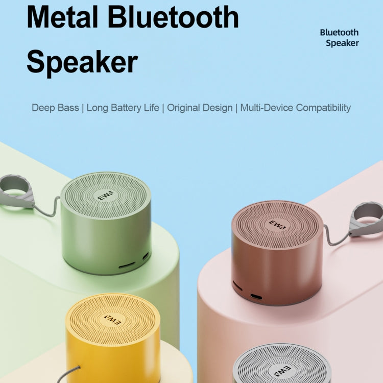 EWA A129 Mini Bluetooth 5.0 Bass Radiator Metal Speaker(Brown) - free shipping - PMC Jewellery - Order now!