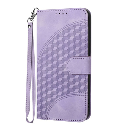 For Xiaomi Redmi K70 YX0060 Elephant Head Embossed Phone Leather Case with Lanyard(Light Purple) - K70 Cases by PMC Jewellery | Online Shopping South Africa | PMC Jewellery | Buy Now Pay Later Mobicred