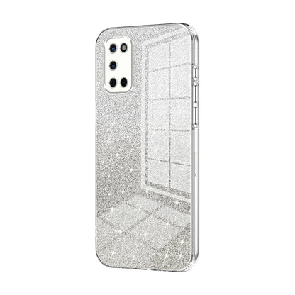 For OPPO A52 / A72 / A92 Gradient Glitter Powder Electroplated Phone Case(Transparent) - OPPO Cases by PMC Jewellery | Online Shopping South Africa | PMC Jewellery | Buy Now Pay Later Mobicred