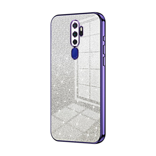 For OPPO A11x / A9 2020 Gradient Glitter Powder Electroplated Phone Case(Purple) - OPPO Cases by PMC Jewellery | Online Shopping South Africa | PMC Jewellery | Buy Now Pay Later Mobicred