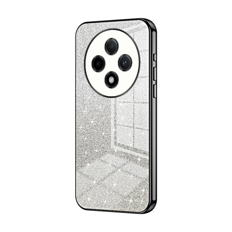 For OPPO A3 Pro Gradient Glitter Powder Electroplated Phone Case(Black) - OPPO Cases by PMC TechLife | Online Shopping South Africa | PMC TechLife | Buy Now Pay Later Mobicred