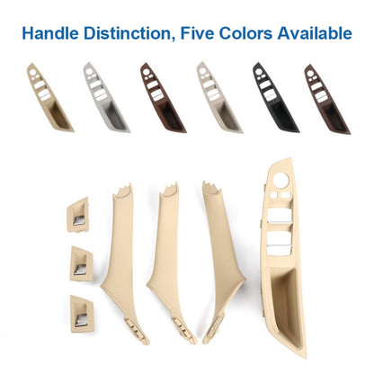 For BMW F10 / F18 5 Series 7pcs Car Inside Doors Handle Pull Trim Cover, Right Driving, 51417225874(Mocha Color) - Door Handles by PMC Jewellery | Online Shopping South Africa | PMC Jewellery