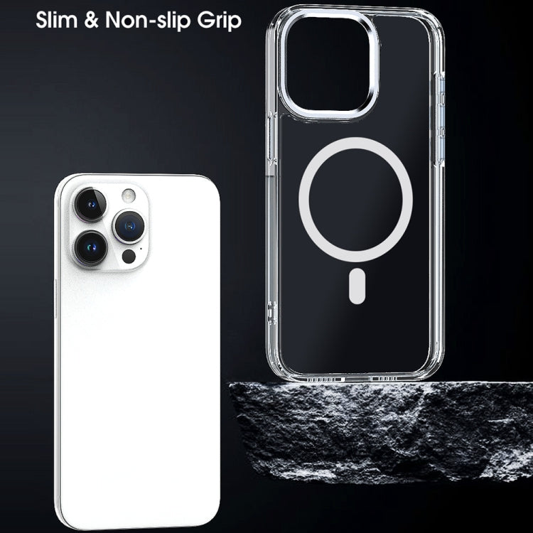 For iPhone XR MagSafe Magnetic Clear Phone Case(Purple) - More iPhone Cases by PMC TechLife | Online Shopping South Africa | PMC TechLife