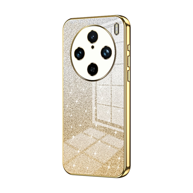 For vivo X100 Pro Gradient Glitter Powder Electroplated Phone Case(Gold) - vivo Tempered Glass by imak | Online Shopping South Africa | PMC Jewellery | Buy Now Pay Later Mobicred