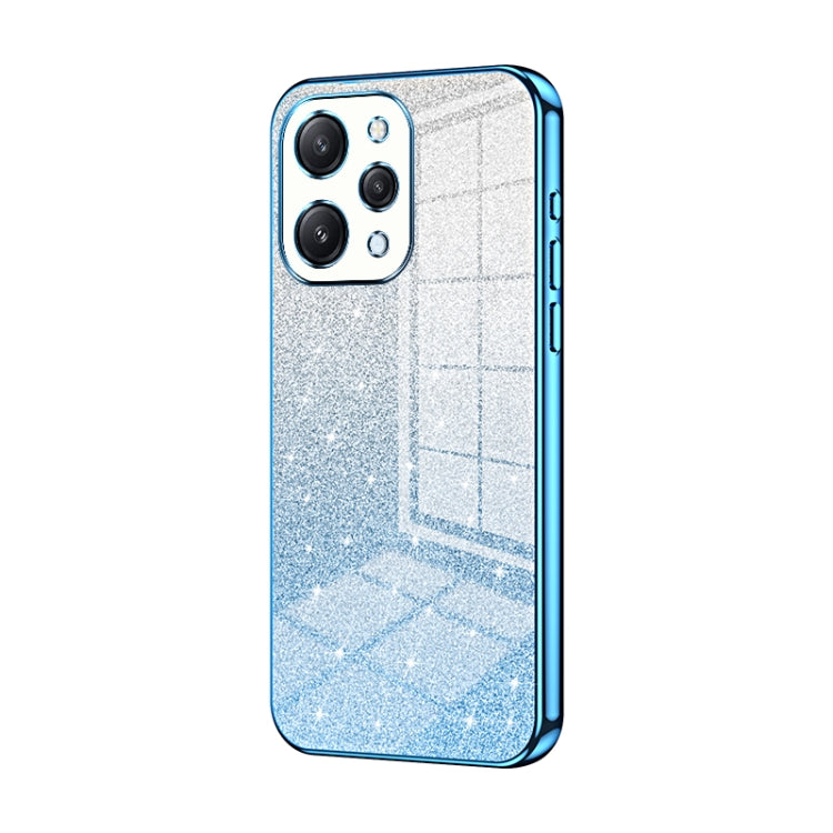 For Xiaomi Redmi 12 / Redmi Note 12R Gradient Glitter Powder Electroplated Phone Case(Blue) - Xiaomi Cases by PMC Jewellery | Online Shopping South Africa | PMC Jewellery | Buy Now Pay Later Mobicred