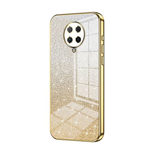 For Xiaomi Redmi K30 Pro / K30 Ultra Gradient Glitter Powder Electroplated Phone Case(Gold) - Xiaomi Cases by PMC Jewellery | Online Shopping South Africa | PMC Jewellery | Buy Now Pay Later Mobicred