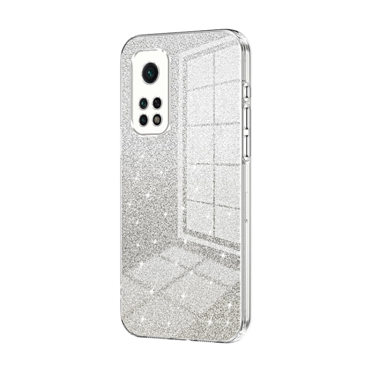 For Xiaomi Redmi K30S / Mi 10T Pro 5G Gradient Glitter Powder Electroplated Phone Case(Transparent) - Xiaomi Cases by PMC Jewellery | Online Shopping South Africa | PMC Jewellery | Buy Now Pay Later Mobicred