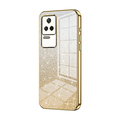 For Xiaomi Redmi K40S / Poco F4 Gradient Glitter Powder Electroplated Phone Case(Gold) - Xiaomi Cases by PMC Jewellery | Online Shopping South Africa | PMC Jewellery | Buy Now Pay Later Mobicred