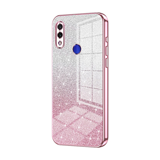 For Xiaomi Redmi Note 7 / Note 7 Pro Gradient Glitter Powder Electroplated Phone Case(Pink) - Xiaomi Cases by PMC Jewellery | Online Shopping South Africa | PMC Jewellery | Buy Now Pay Later Mobicred