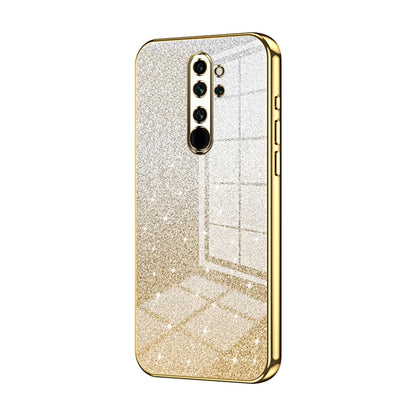 For Xiaomi Redmi Note 8 Pro Gradient Glitter Powder Electroplated Phone Case(Gold) - Xiaomi Cases by PMC Jewellery | Online Shopping South Africa | PMC Jewellery | Buy Now Pay Later Mobicred