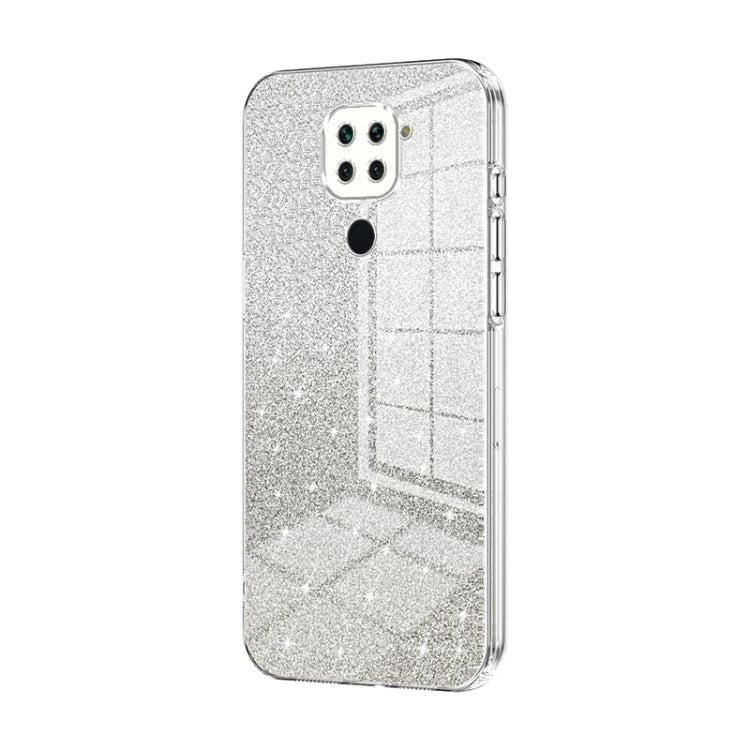 For Xiaomi Redmi Note 9 / 10X 4G Gradient Glitter Powder Electroplated Phone Case(Transparent) - Xiaomi Cases by PMC TechLife | Online Shopping South Africa | PMC TechLife | Buy Now Pay Later Mobicred
