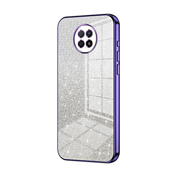 For Xiaomi Redmi Note 9 5G / Note 9T Gradient Glitter Powder Electroplated Phone Case(Purple) - Xiaomi Cases by PMC Jewellery | Online Shopping South Africa | PMC Jewellery | Buy Now Pay Later Mobicred