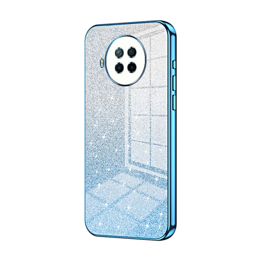 For Xiaomi Redmi Note 9 Pro 5G/Mi 10T Lite Gradient Glitter Powder Electroplated Phone Case(Blue) - Xiaomi Cases by PMC Jewellery | Online Shopping South Africa | PMC Jewellery | Buy Now Pay Later Mobicred