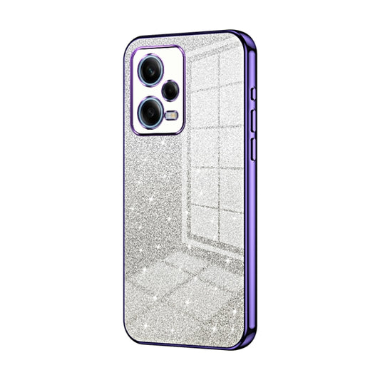 For Xiaomi Redmi Note 12 Pro 5G Gradient Glitter Powder Electroplated Phone Case(Purple) - Xiaomi Cases by PMC Jewellery | Online Shopping South Africa | PMC Jewellery | Buy Now Pay Later Mobicred